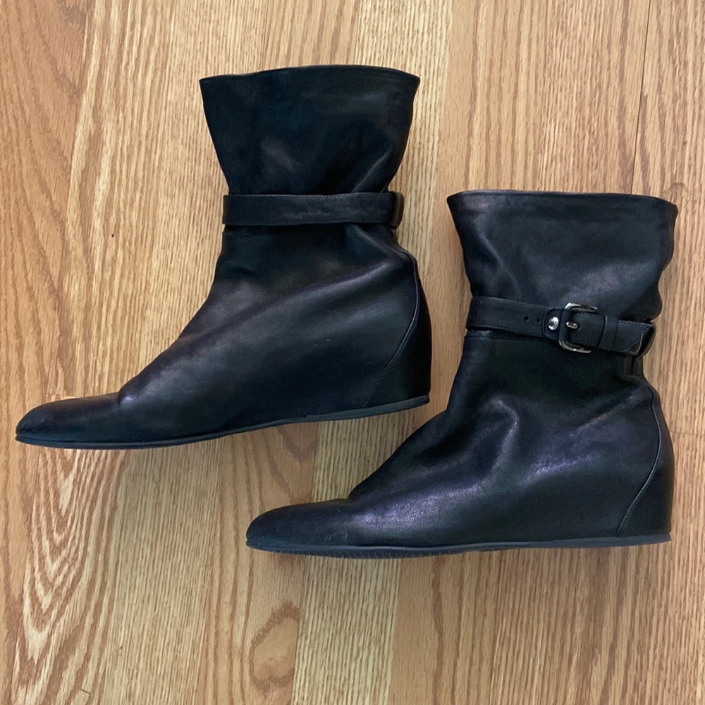 Stewart Weitzman Black Leather Boots size 8.5